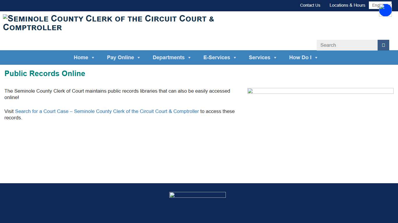 Public Records Online - Seminole County Clerk of the Circuit Court & Comptroller